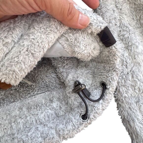 L.L.Bean Women's Grey & Brown Sherpa Fleece Jacket Size Small - Picture 7 of 9